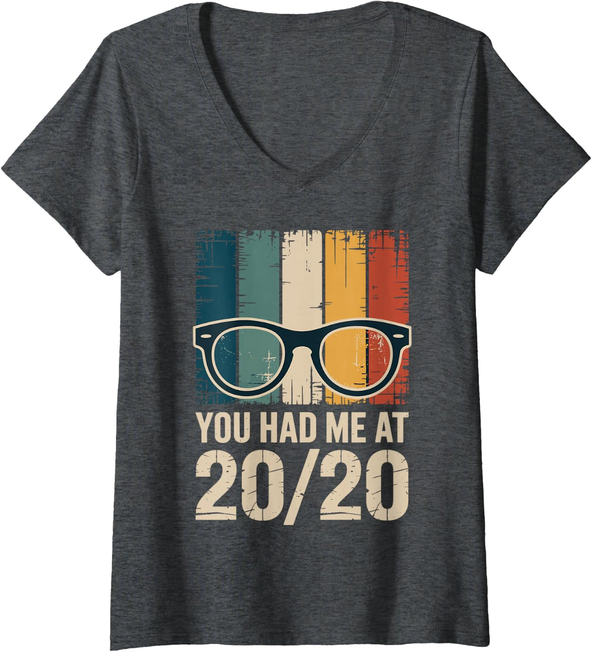 Women's Funny Optometrist V-Neck T-Shirt - Dark Heather Grey