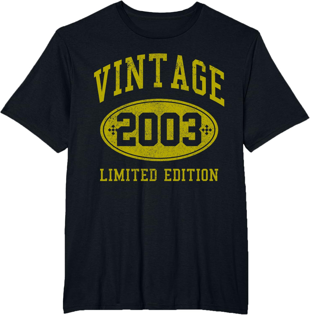 Vintage 2003 Limited Edition 21st Birthday Gift 21 Years T-Shirt - Black