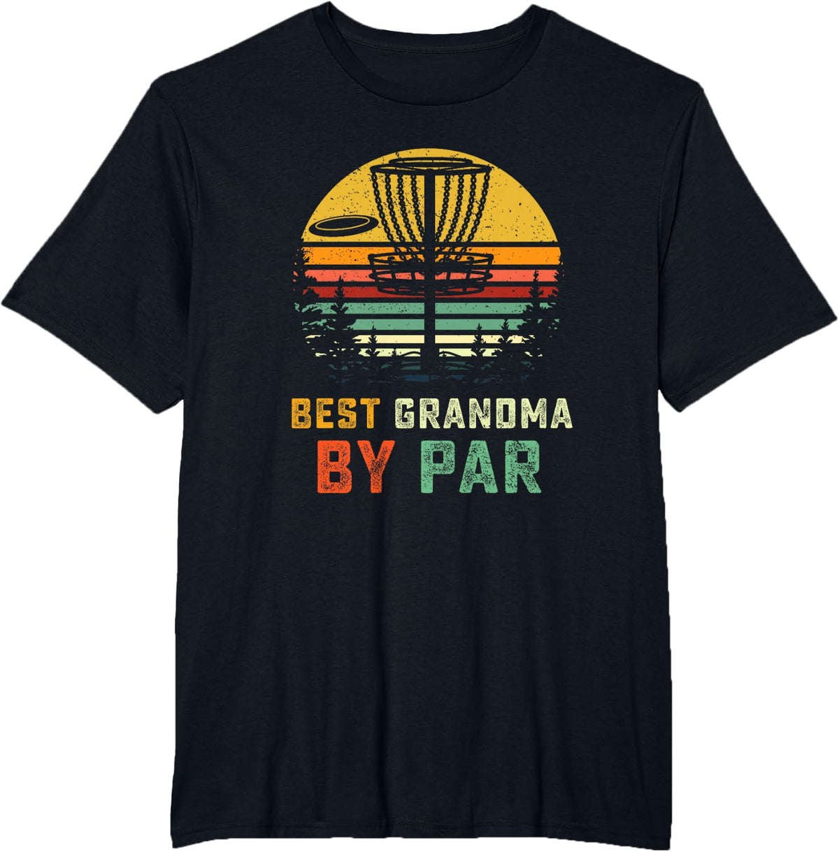Best Grandma Disc Golf Gift Grandmother Frisbees Disk Golfer T-Shirt - Black