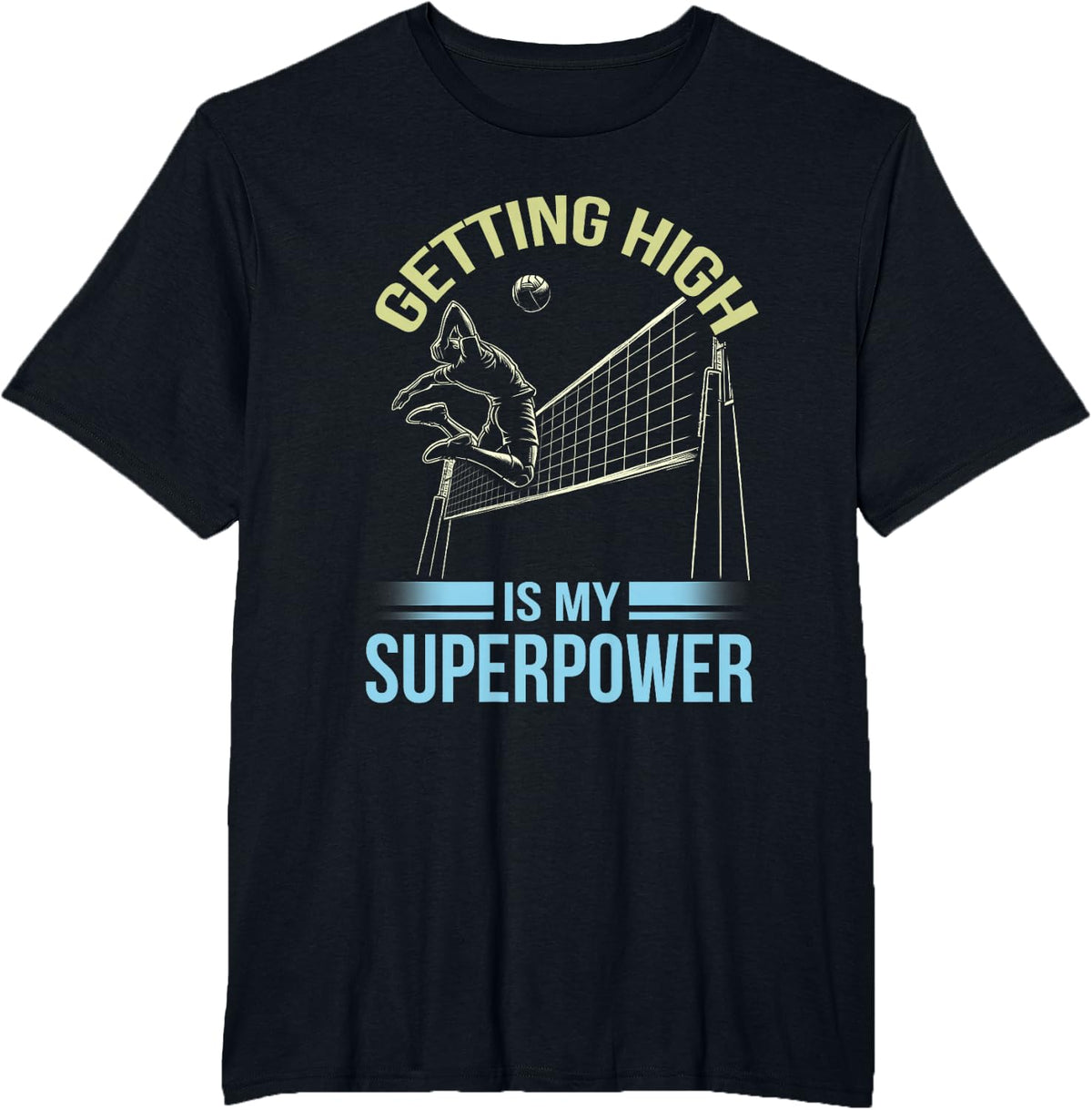 Funny Volleyball player T-Shirt - Black