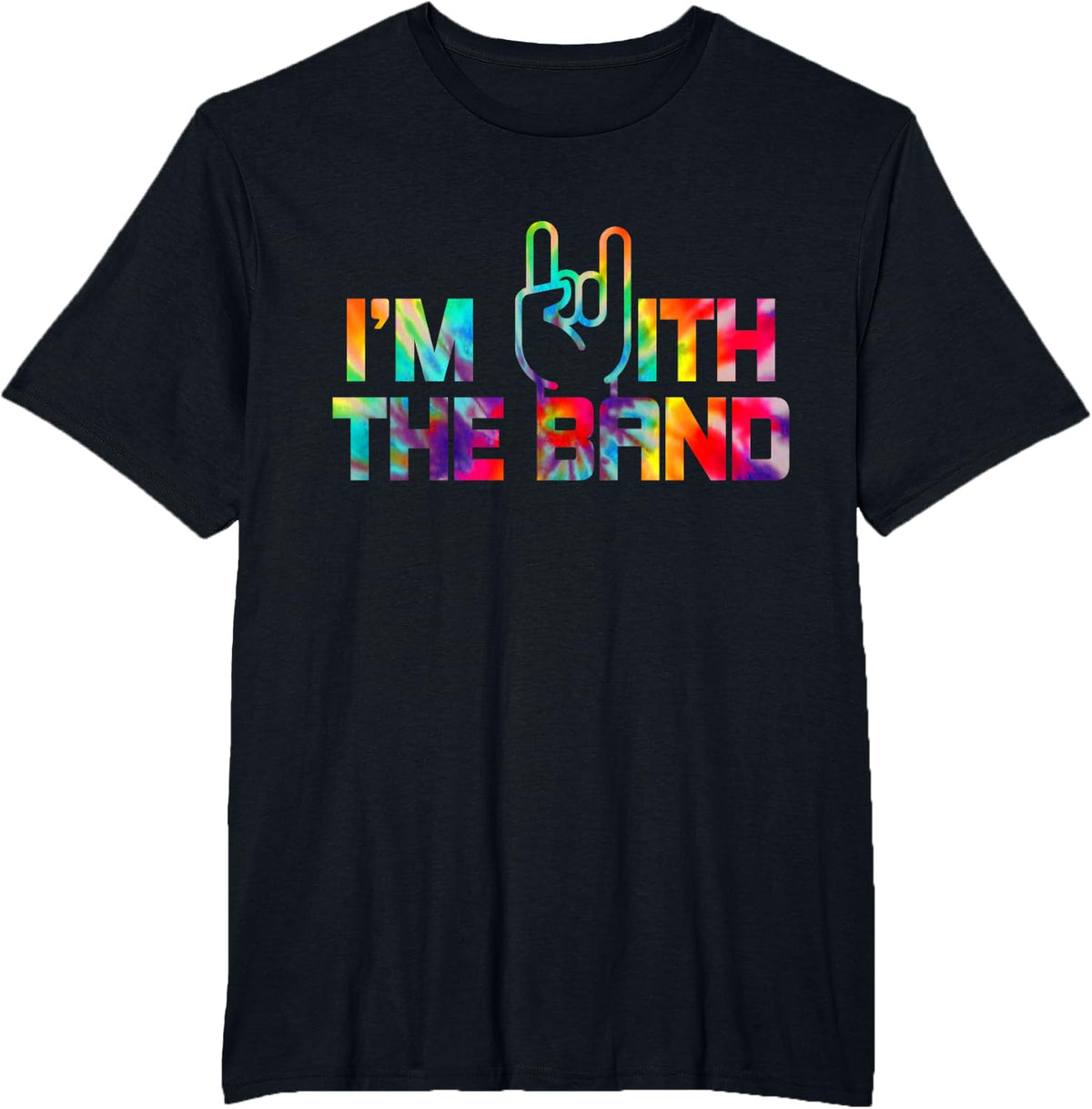 I'm with The Band Rock Music Guitarist Drummer Girlfriend T-Shirt - Black
