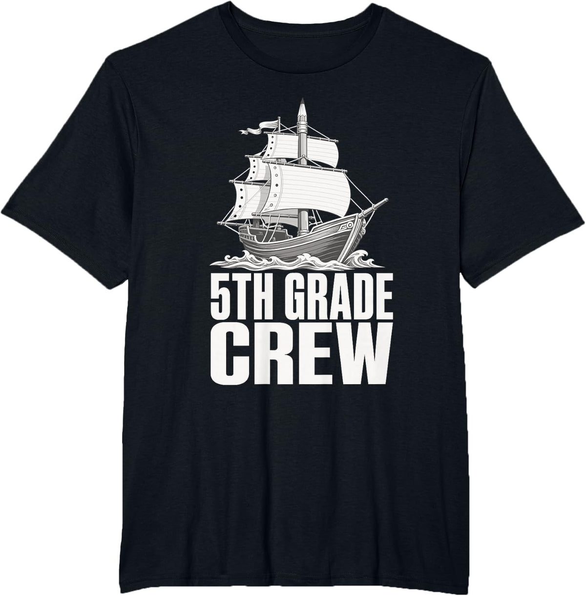 5th Grade Crew Teacher Fifth Grade Squad T-Shirt - Black