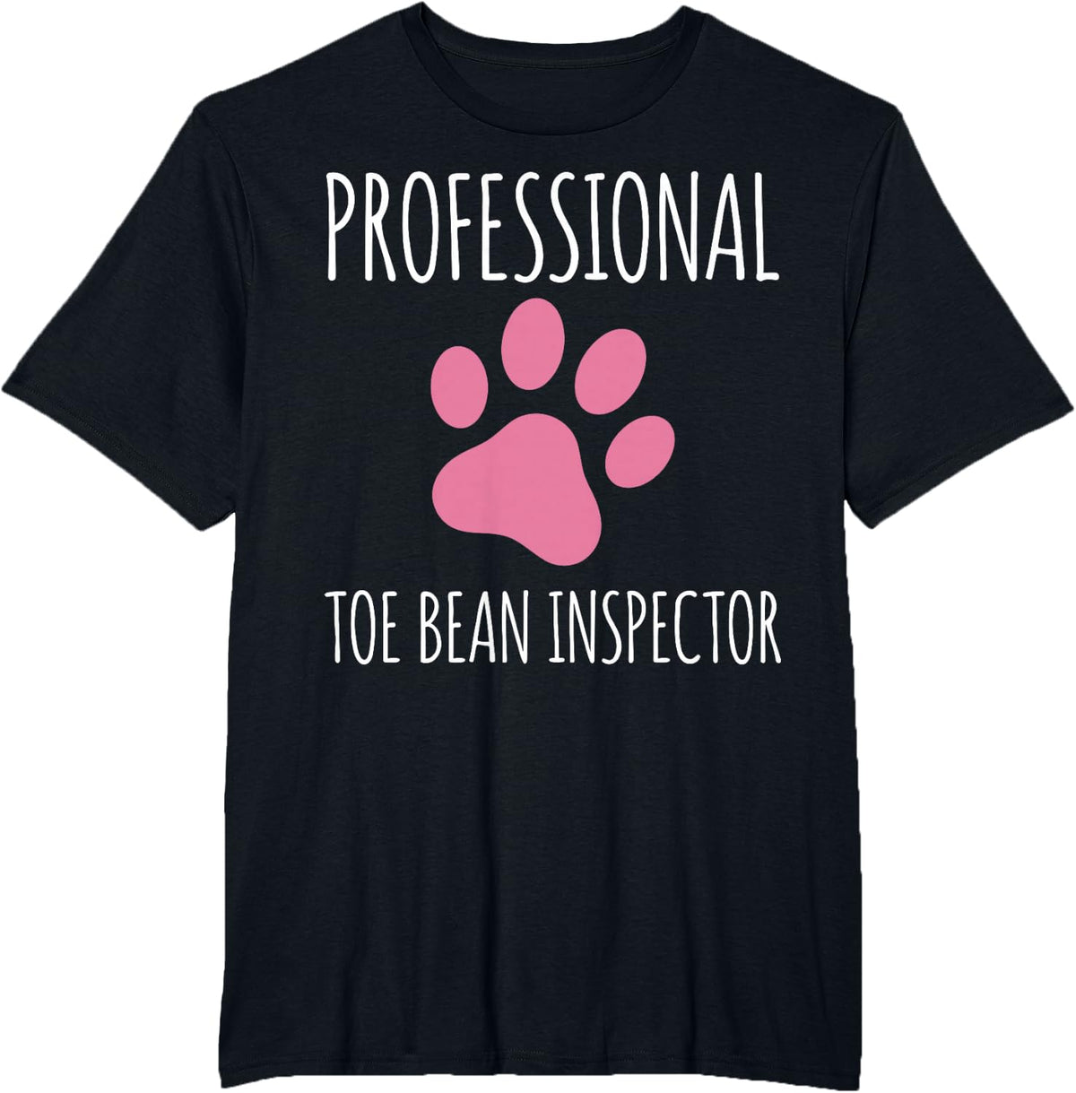 Professional Toe Bean Inspector Funny Veterinarian Vet Tech T-Shirt - Black