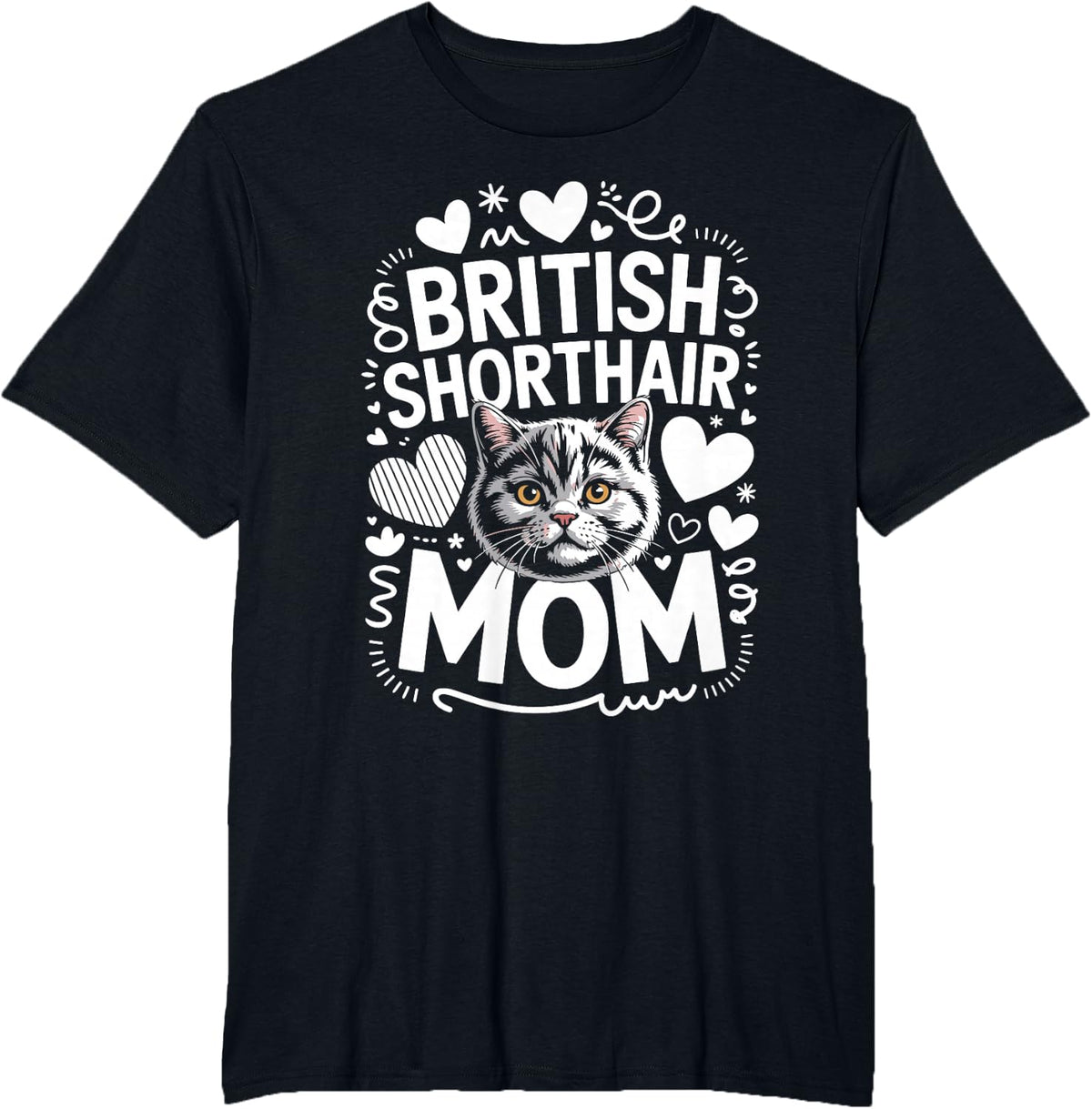 British Shorthair Mom T-Shirt - Black
