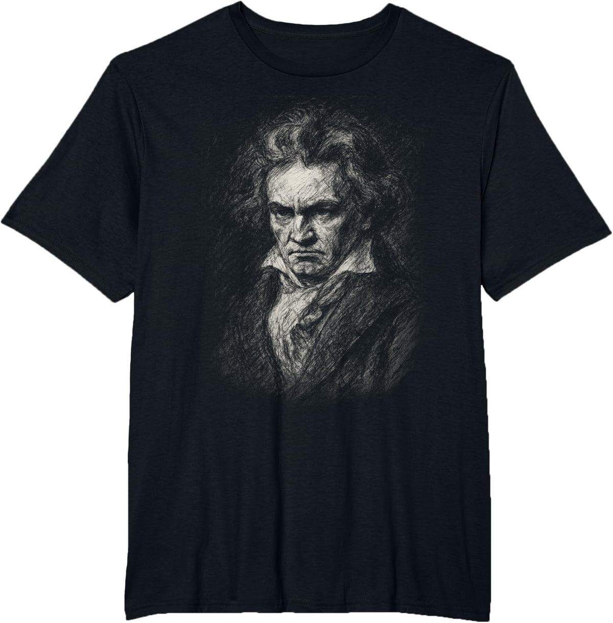 Beethoven-Portrait Ludwig Van Beethoven Classical music T-Shirt - Black