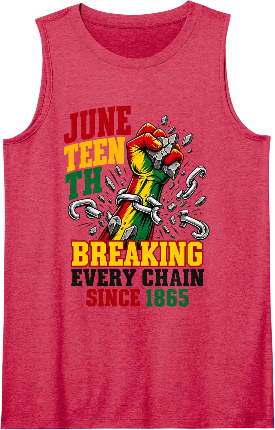 Pan-African Freedom Sleeveless Tank Top - Red