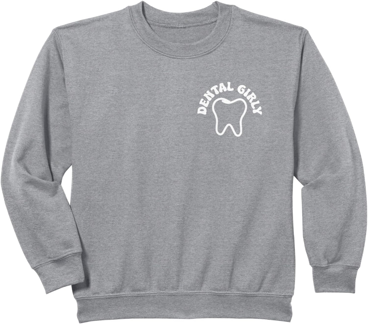 Dental Girly Dental Hygienist Pocket Dental Assistant Sweatshirt - Heather Grey