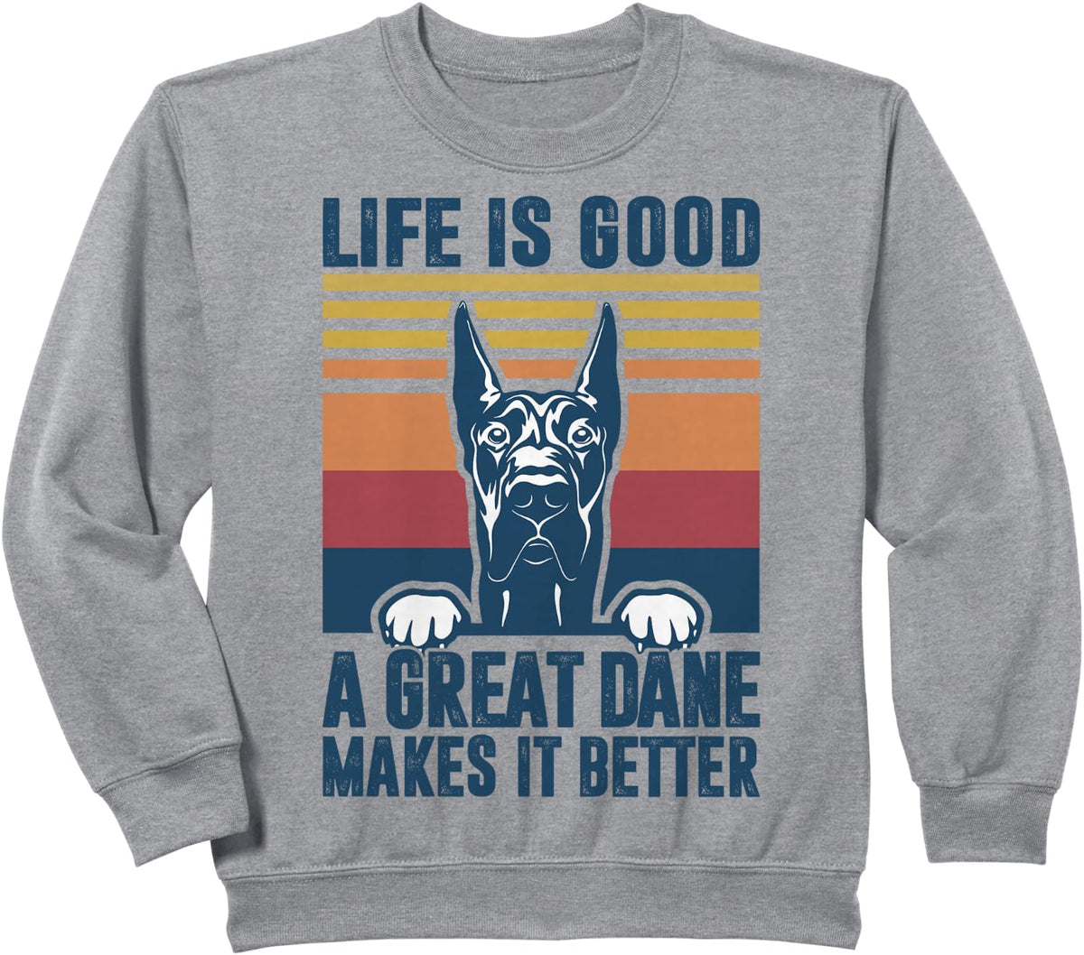 Great Dane Gifts For Women Men Great Dane Dog Dad Mom Sweatshirt - Heather Grey