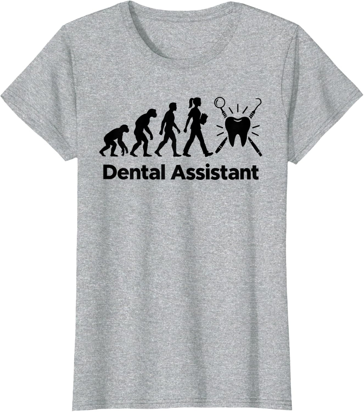 Dental Assistant Evolution T-Shirt - Heather Grey