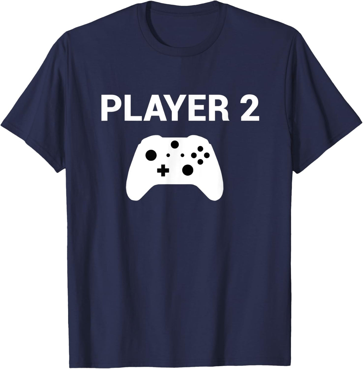 Player 2 Shirt Video Game Costume Gamer Tee Men Women Kids - Navy Blue