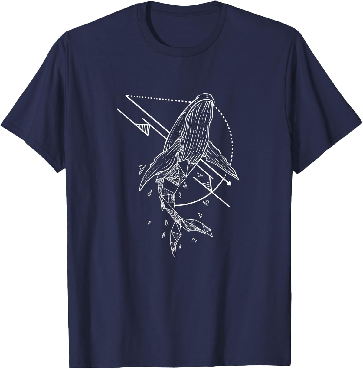 Whale Ocean Cetology Humpback Whale Blue Whales Beach Surf Men Women Kids T-Shirt - Navy Blue