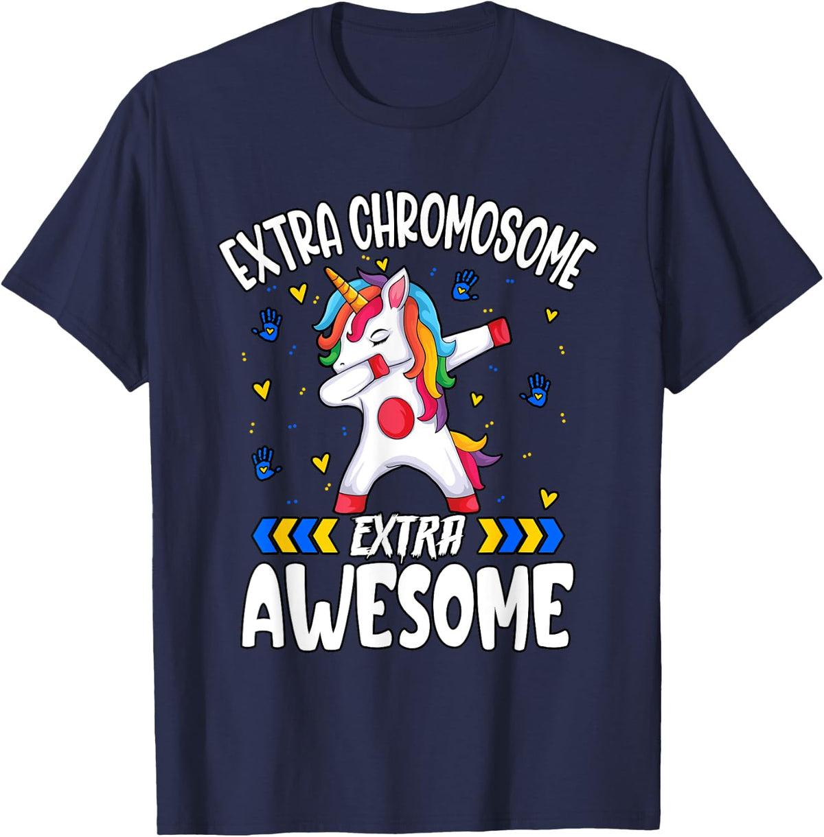Extra Chromosome Extra Awesome T-Shirt - Navy Blue