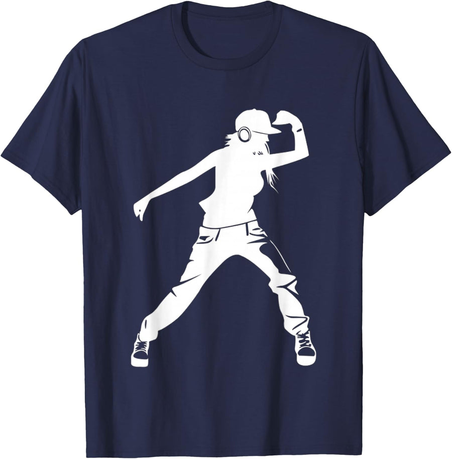 Girl Loves to Dance Hip Hop - Hiphop Dancer Breakdancing T-Shirt - Navy Blue