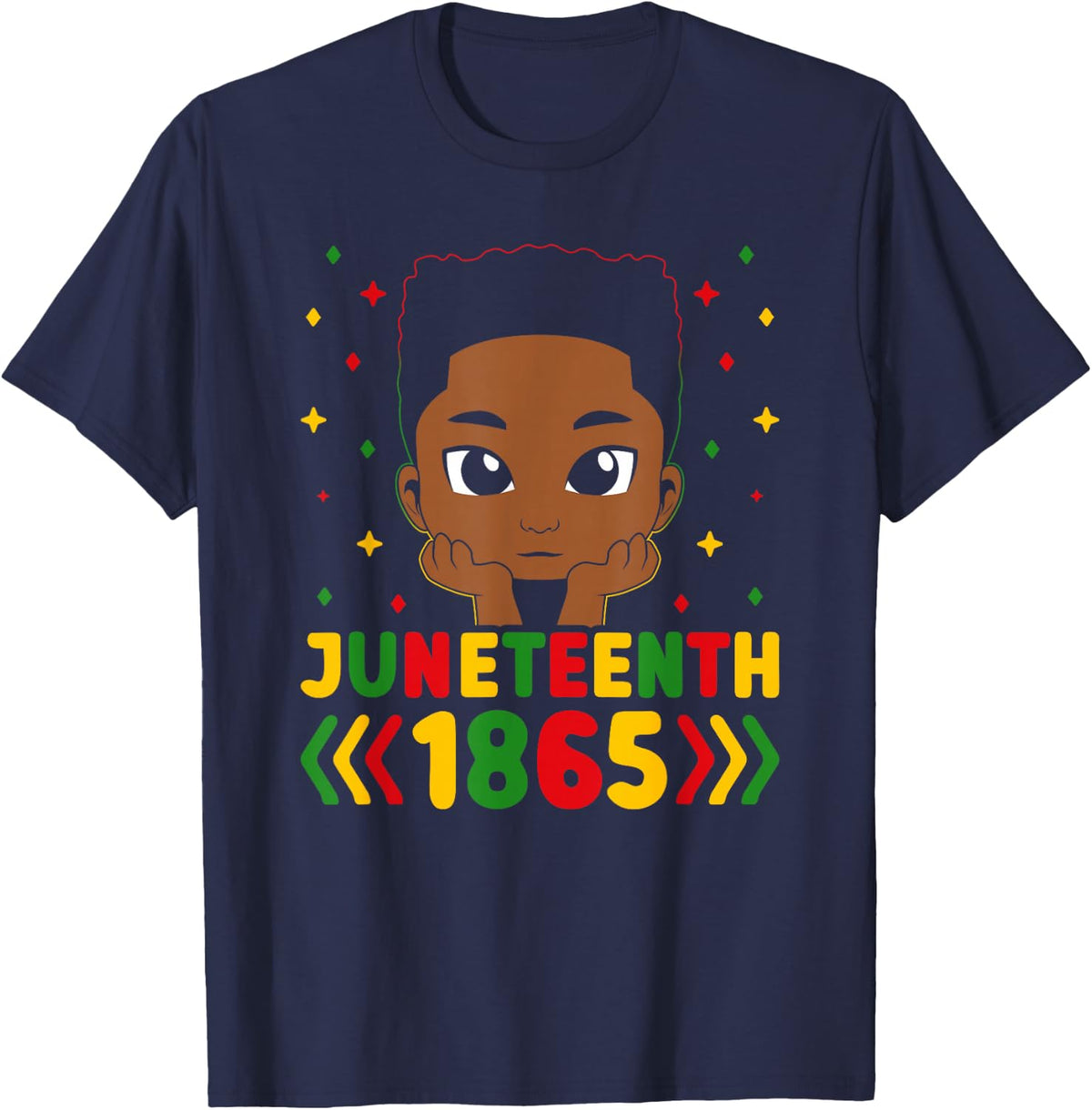 Juneteenth Vibes 1865 Melanin Black History African Toddler T-Shirt - Navy Blue