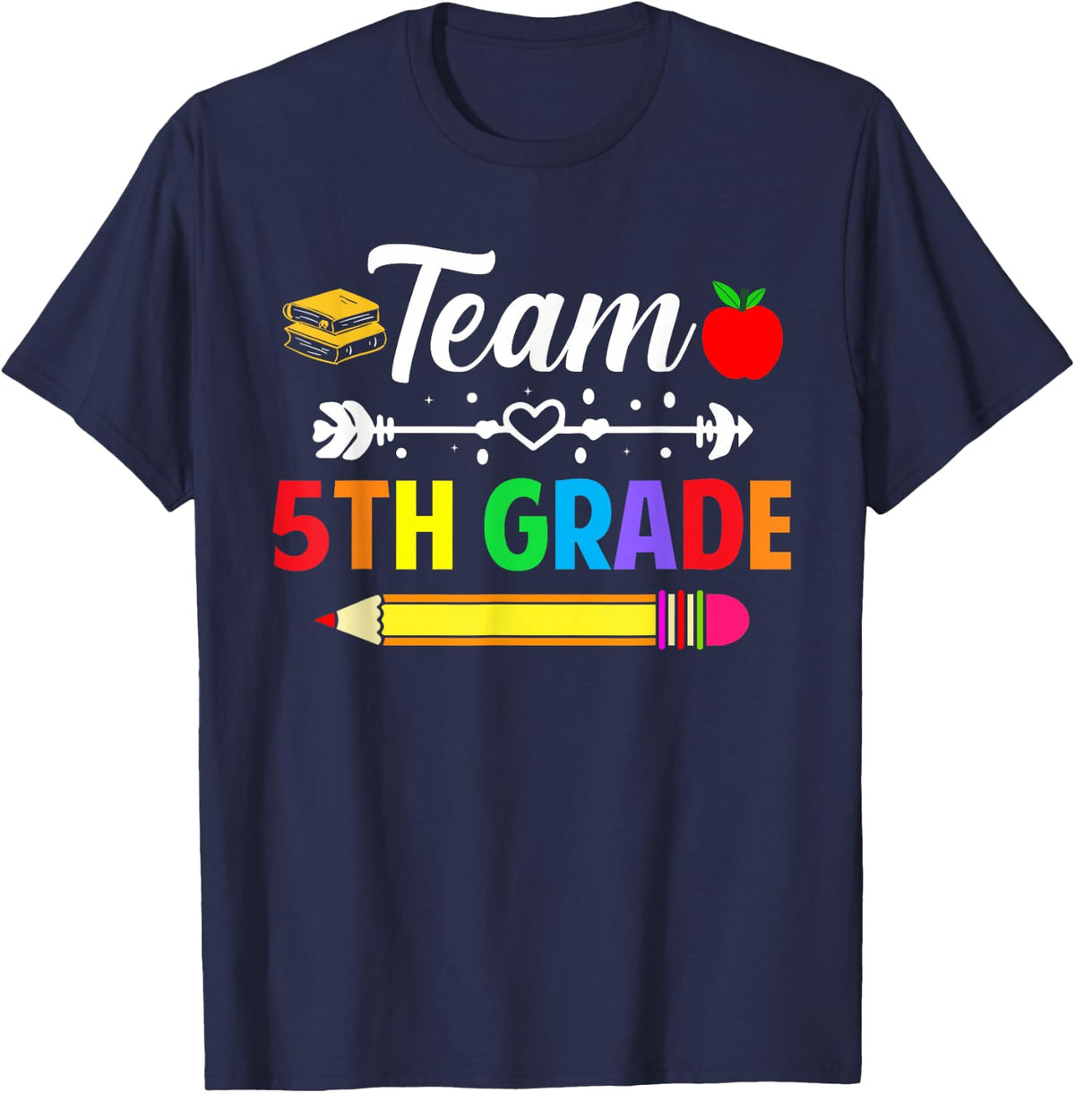 Team 5th Grade Teacher 5th Grade Team Teacher School Grade T-Shirt - Navy Blue