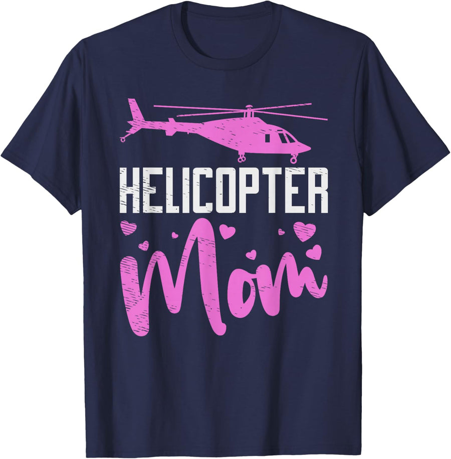 Helicopter Mom Helicopter Parents Funny Mom Governess T-Shirt - Navy Blue
