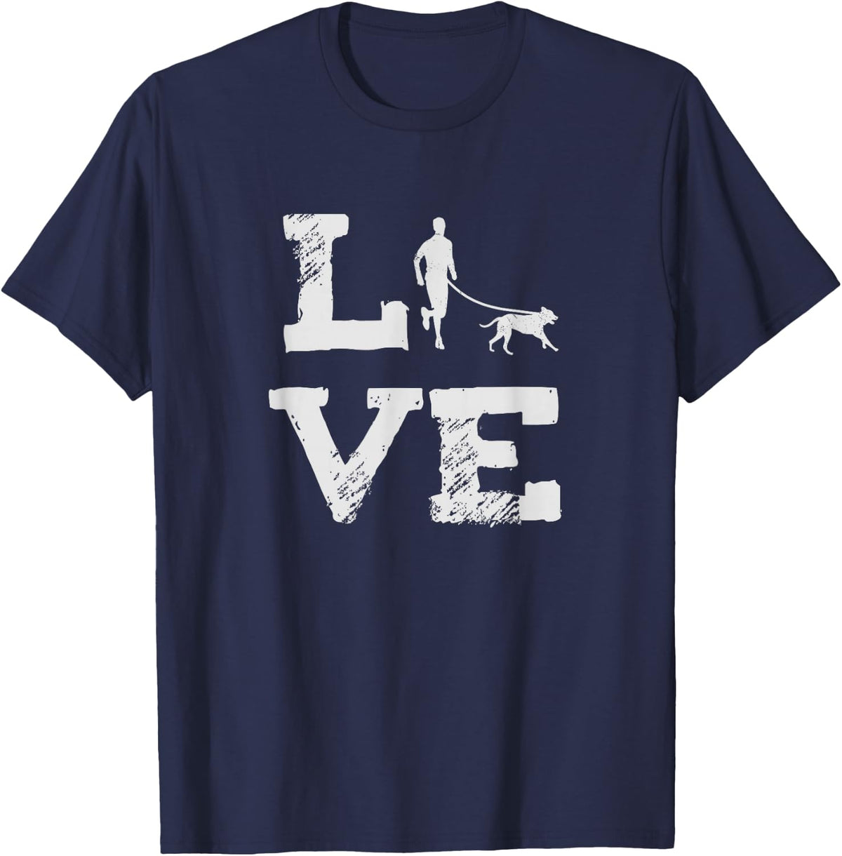 Canicross Love Dogtrekking Running Dog Sports T-Shirt - Navy Blue
