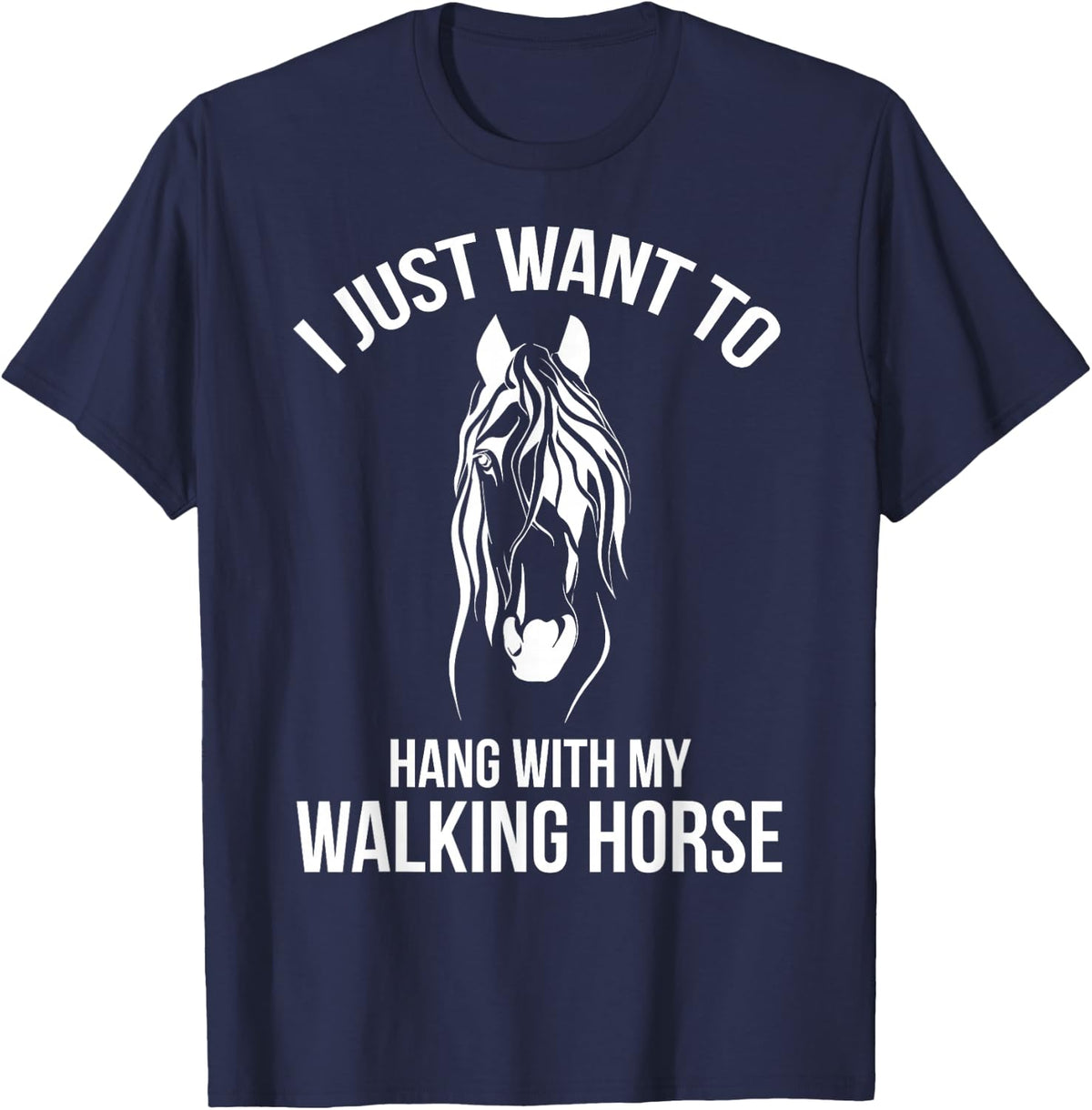Funny Walking Horse - Tennessee Walking Horse - Gaited T-Shirt - Navy Blue