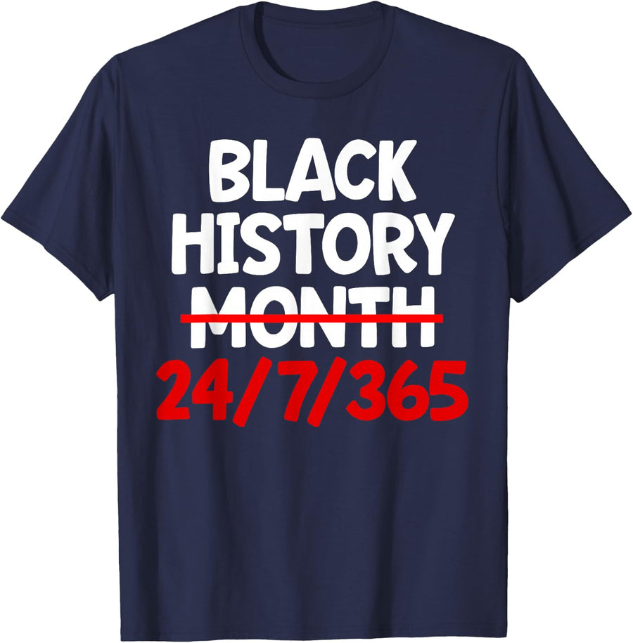Black History Month African American Pride Juneteenth T-Shirt Tee for Men Women - Navy Blue