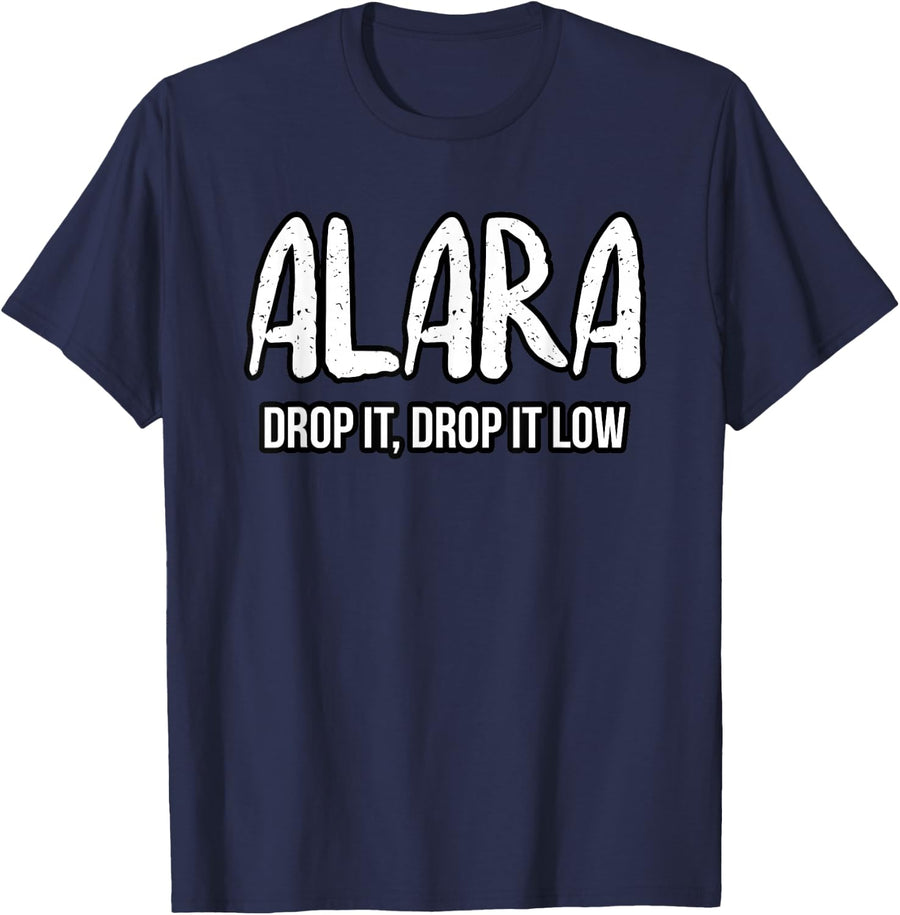 X-Ray Tech Radiology Rad Tech RT Term, ALARA Acronym T-Shirt - Navy Blue