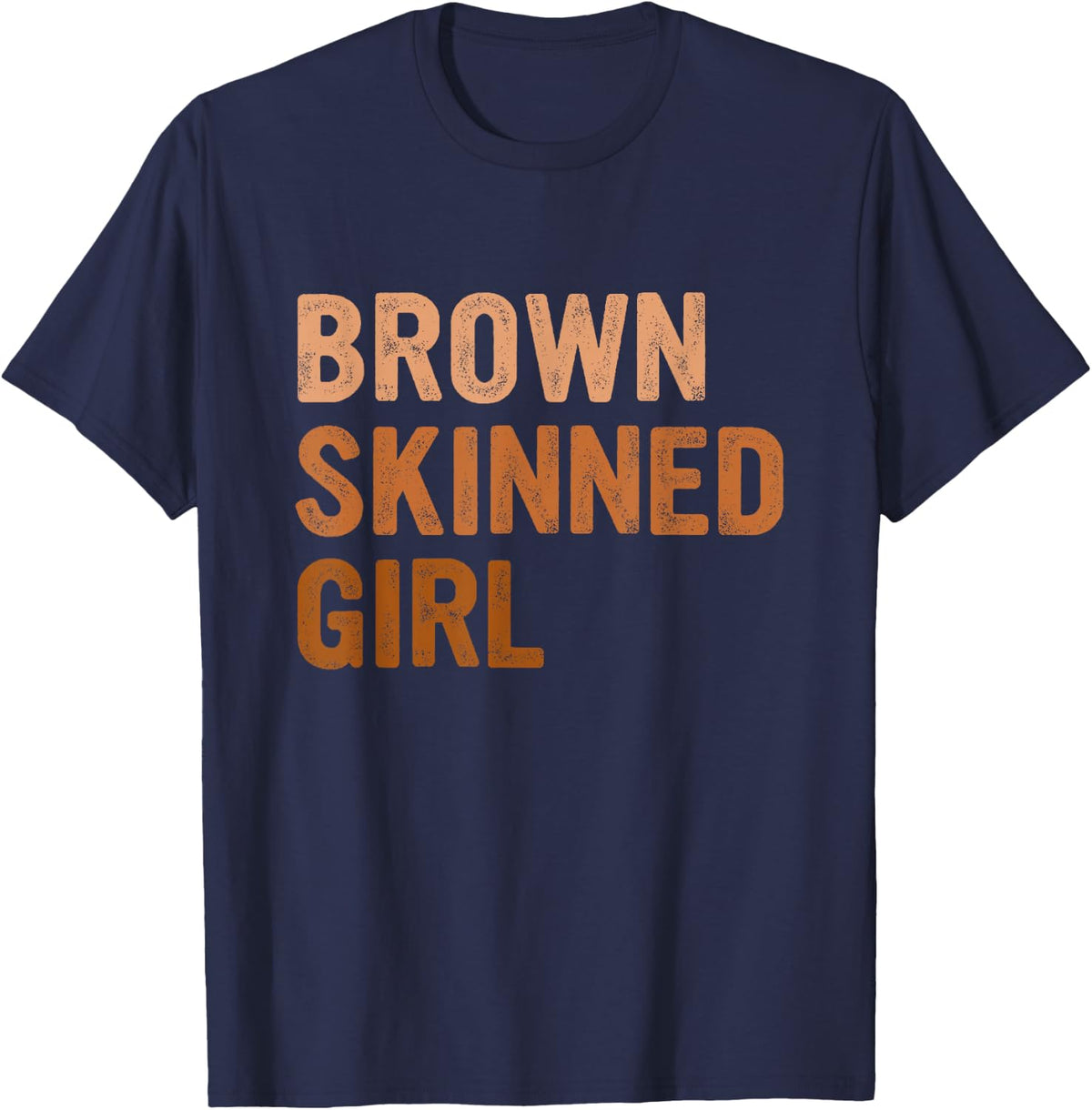 Brown Skinned Girl Black Melanin Queen Magic Juneteenth T-Shirt - Navy Blue