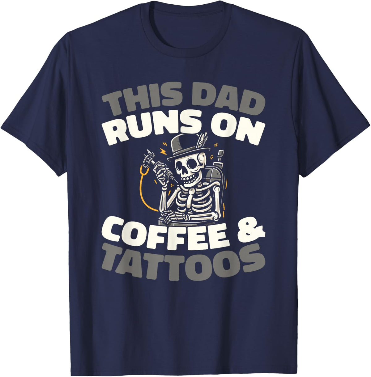 Tattooist Coffee Tattoo Tattooer - Tattoos Artist Father Dad T-Shirt - Navy Blue