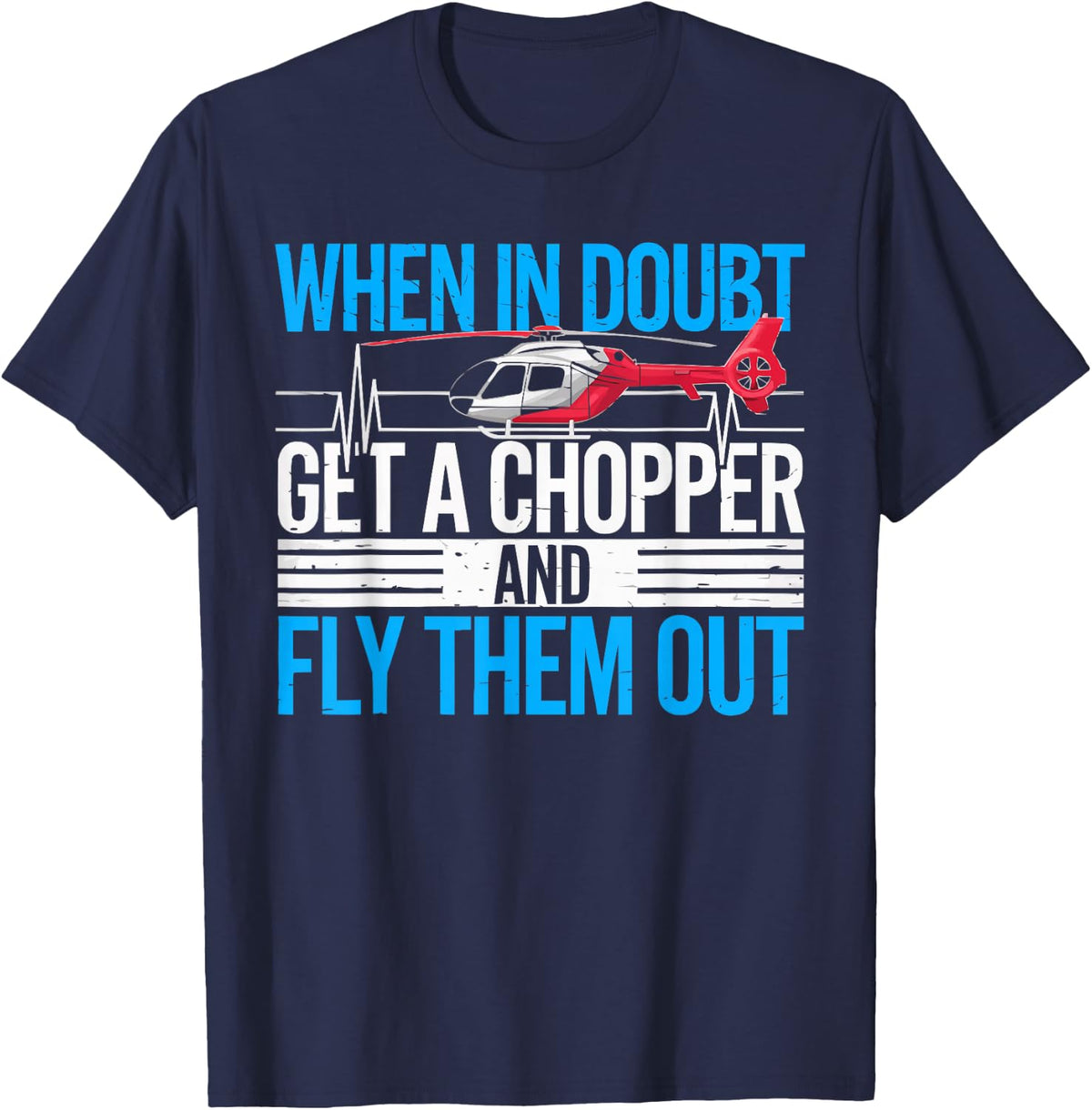 Flight Medic Helicopter Medical Rescue Flight Nurse T-Shirt - Navy Blue