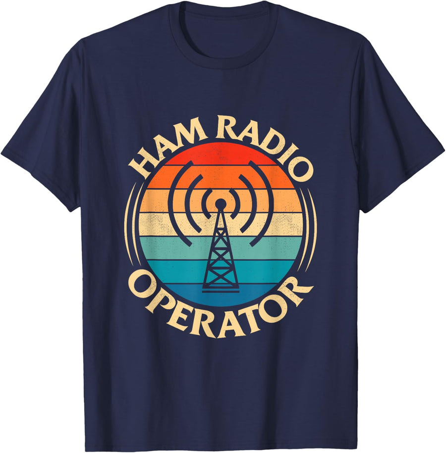 Ham Radio Operator Amateur Morse T-Shirt - Navy Blue