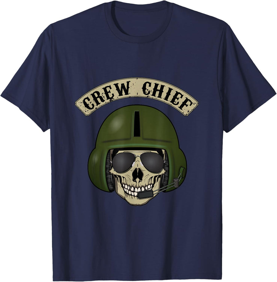Helicopter Crew Chief T shirt - great gift idea T-Shirt - Navy Blue
