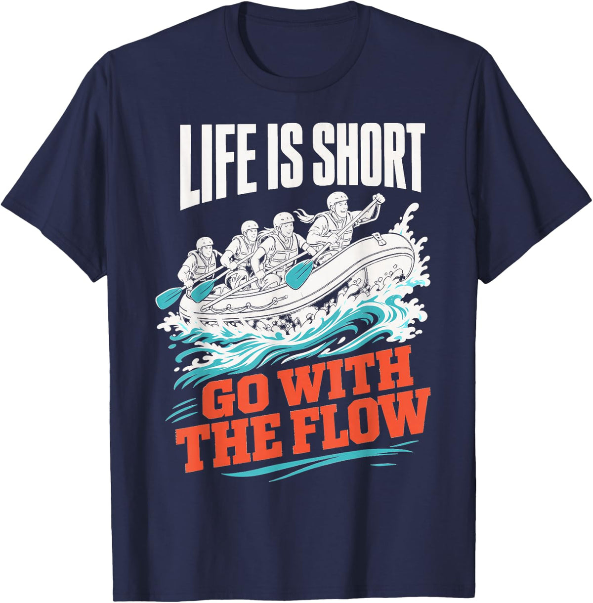 Rafting Vacation River Rapids Rafter T-Shirt - Navy Blue