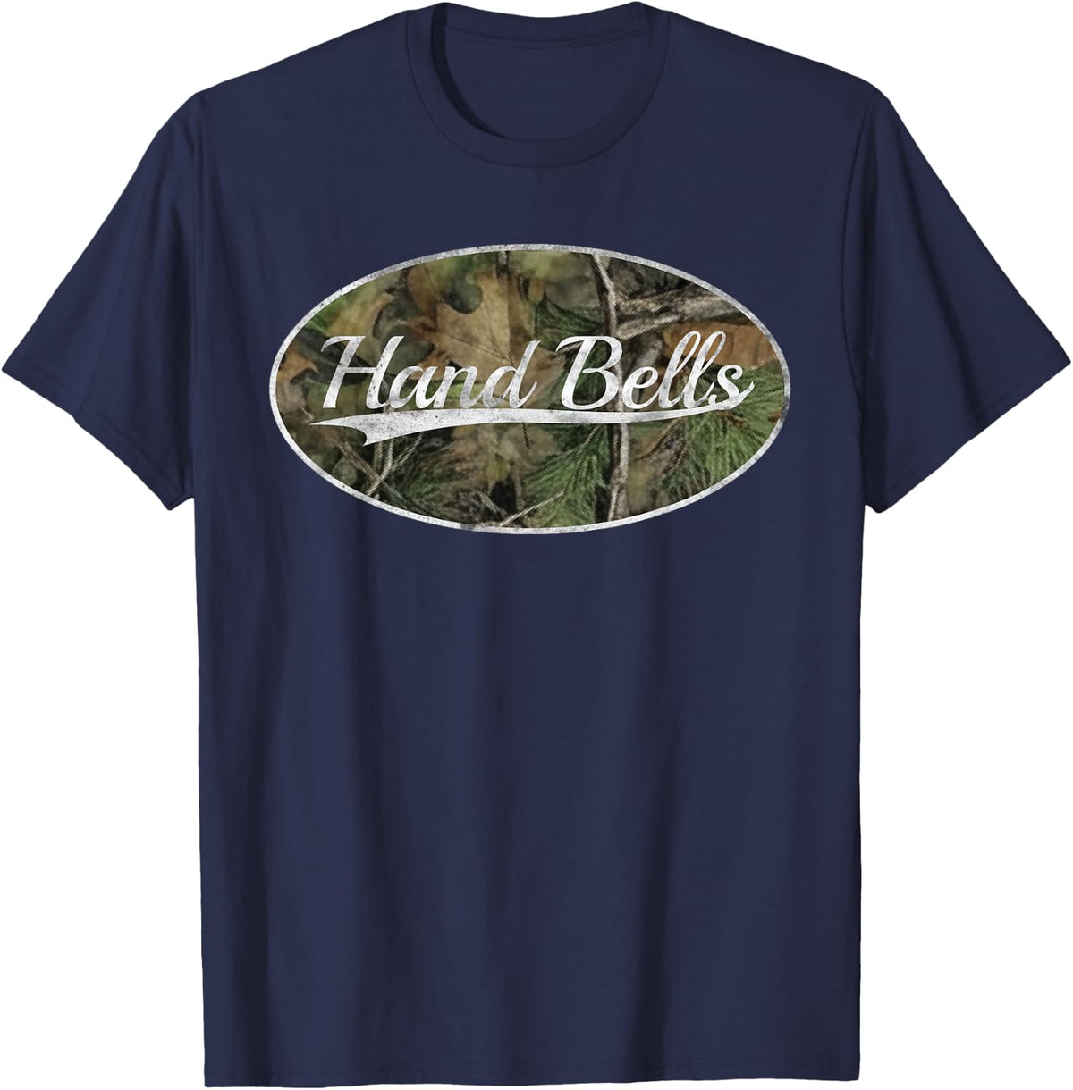 Hand Bells Musician Camo Classic Aesthetic T-Shirt - Navy Blue