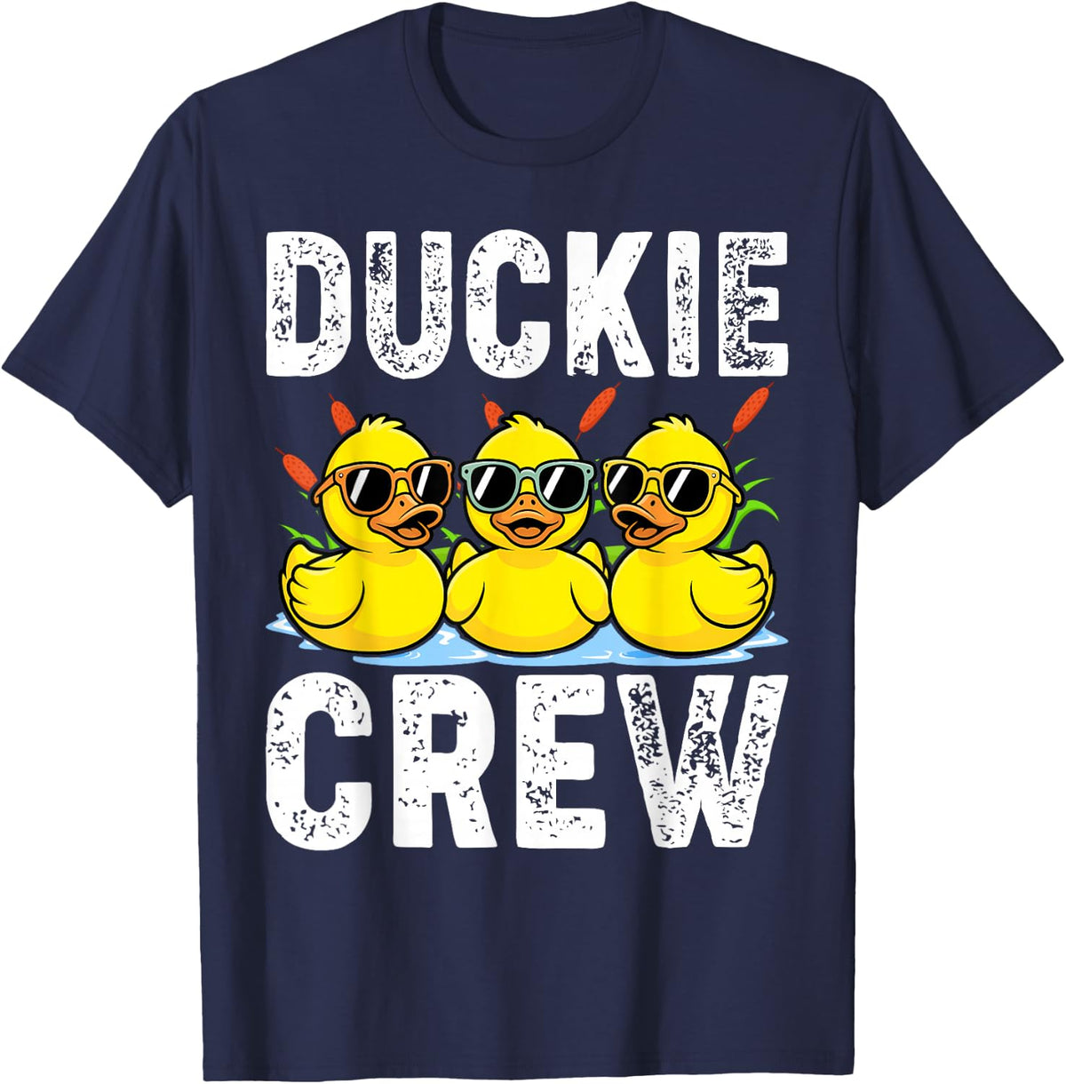 Rubber Duckie Crew Duckling Yellow Rubber Duck Rubber Ducky T-Shirt - Navy Blue