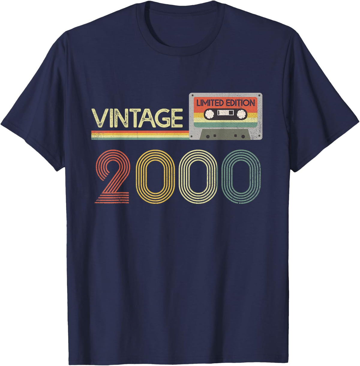 21 Year Old Vintage 2000 Limited Edition 21st Birthday Men T-Shirt - Navy Blue
