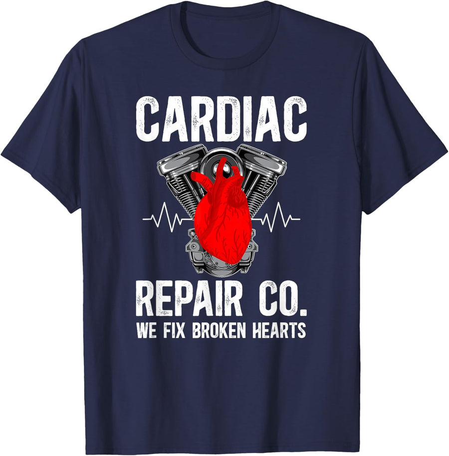 Cardiac Repair Co Cath Lab Technologist Cath Laboratory Tech T-Shirt - Navy Blue