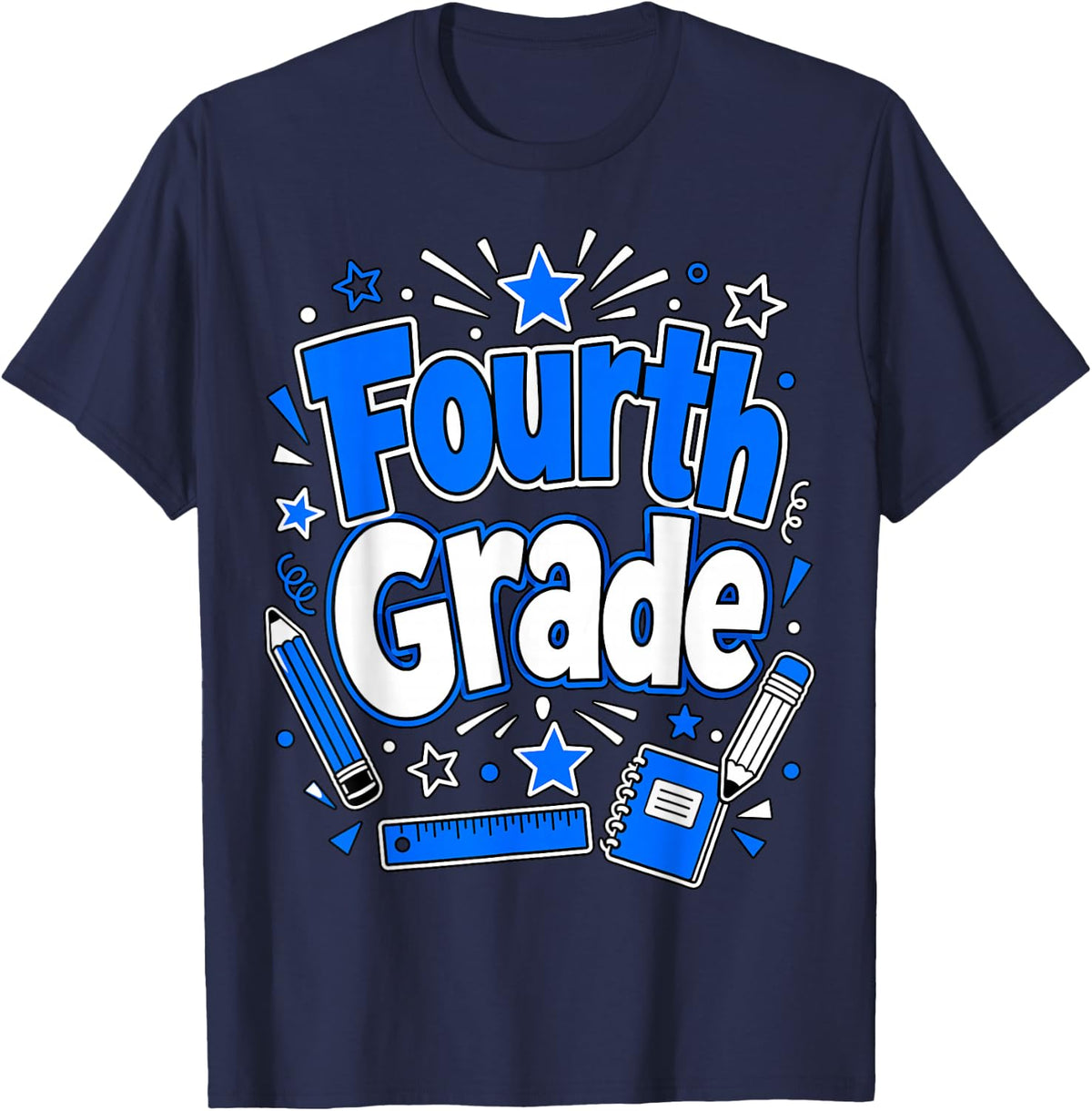Fourth Grade Back to School T-Shirt - Navy Blue