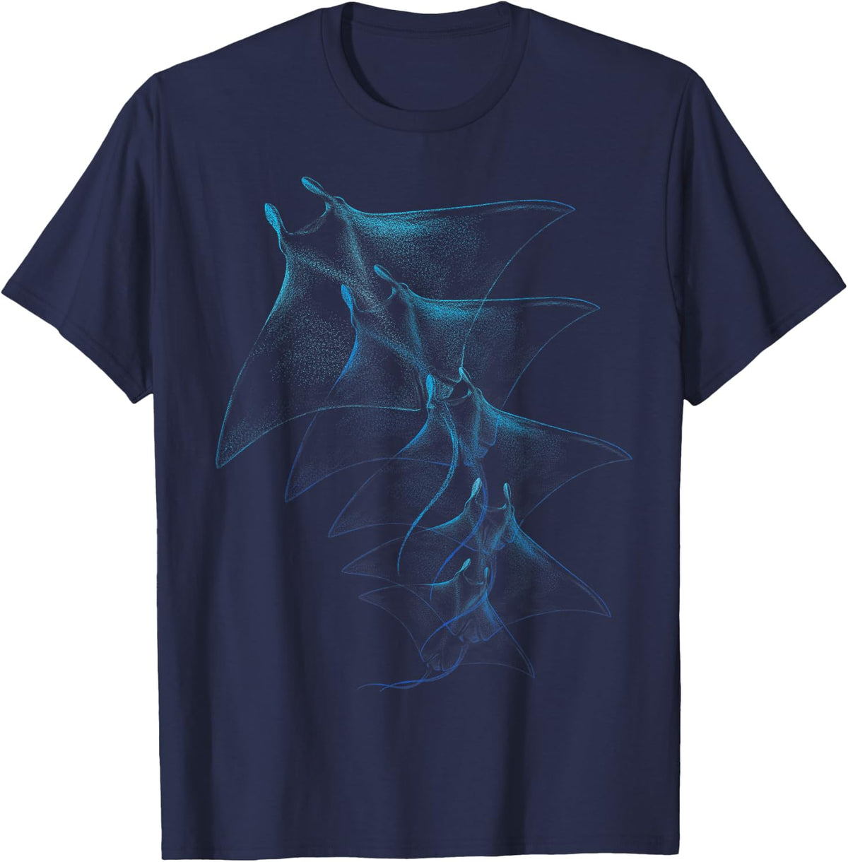 Manta Ray T-Shirt - Navy Blue