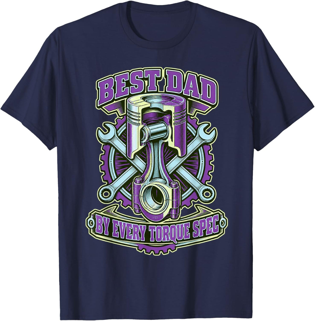 Dad By Every Torque Spec Art T-Shirt - Navy Blue