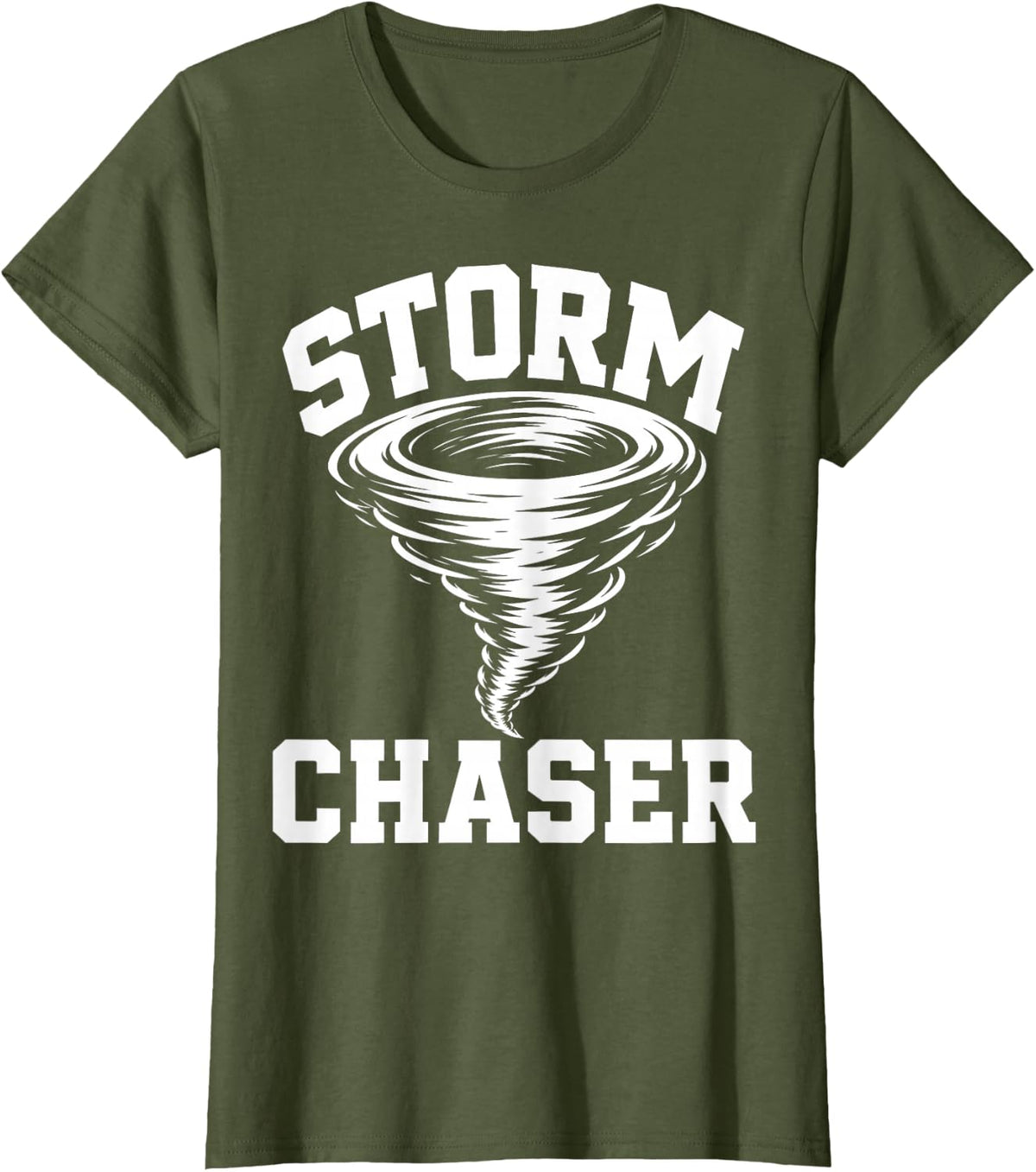 Storm Chaser Tornado Weather Hunter Meteorology Severe T-Shirt - Olive Green