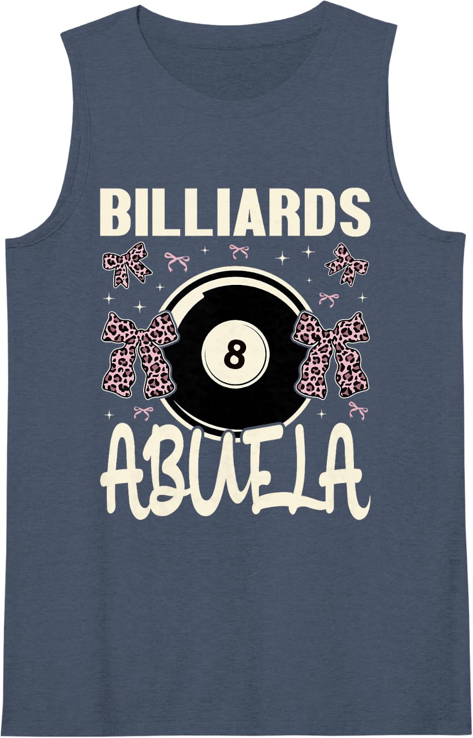 Women's Billiards Lover Pool Player Cute Grandma Women Abuela Tank Top - Navy Blue