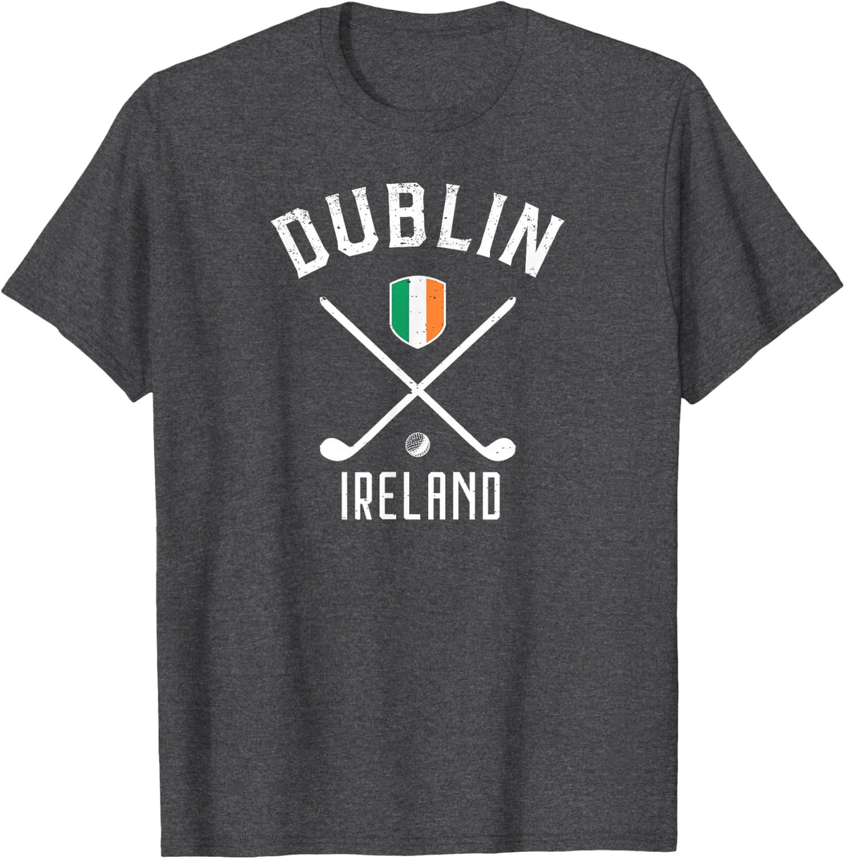 Dublin Ireland Golf T-Shirt - Dark Heather Grey
