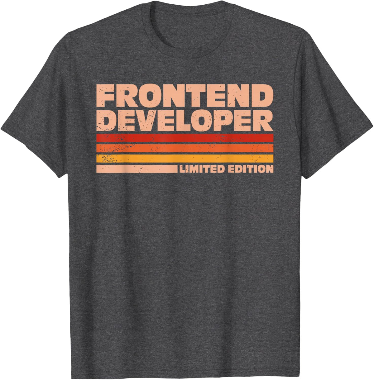 Frontend Developer Retro Sunrise T-Shirt - Dark Heather Grey