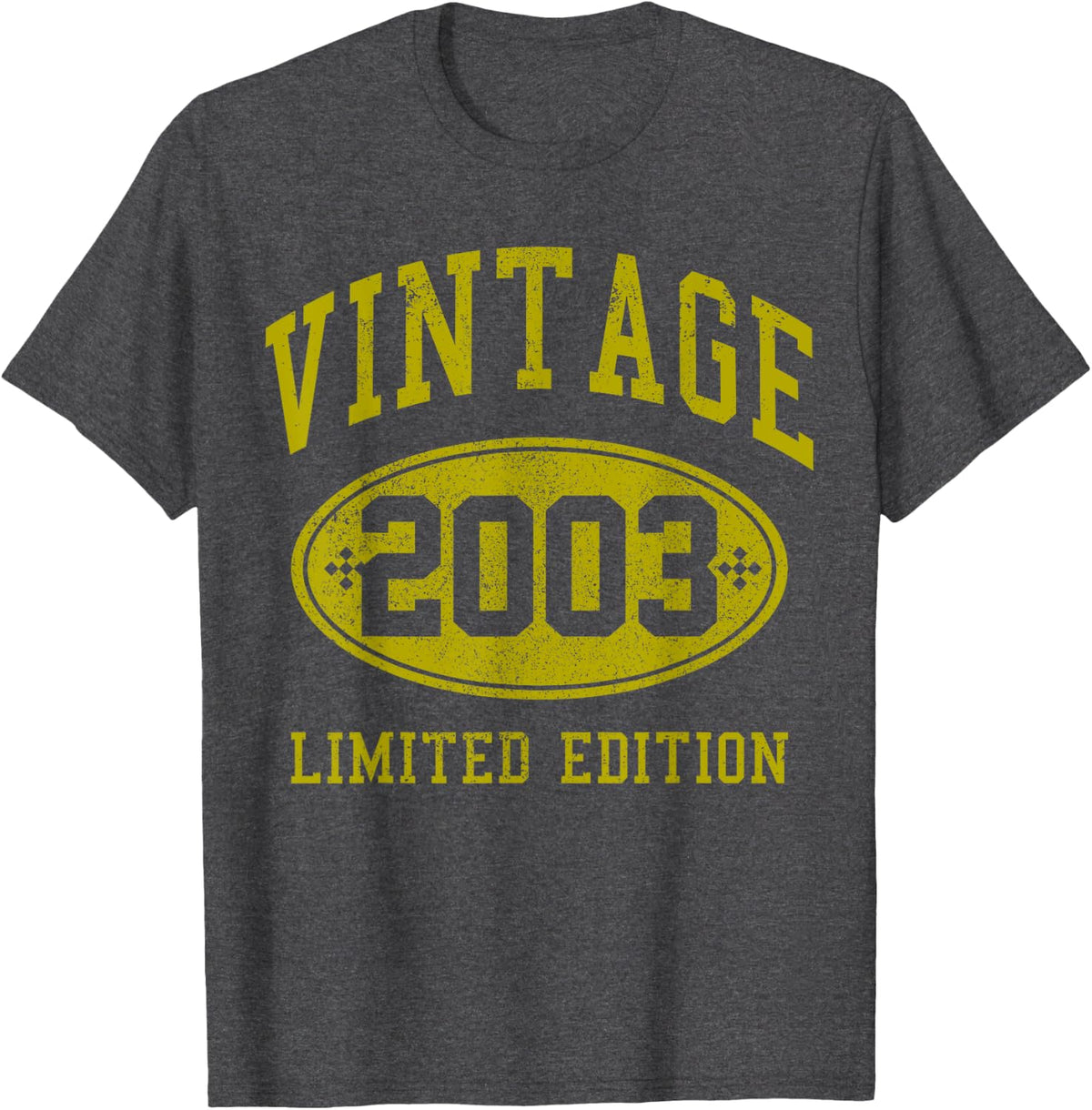 Vintage 2003 Limited Edition 21st Birthday Gift 21 Years T-Shirt - Dark Heather Grey