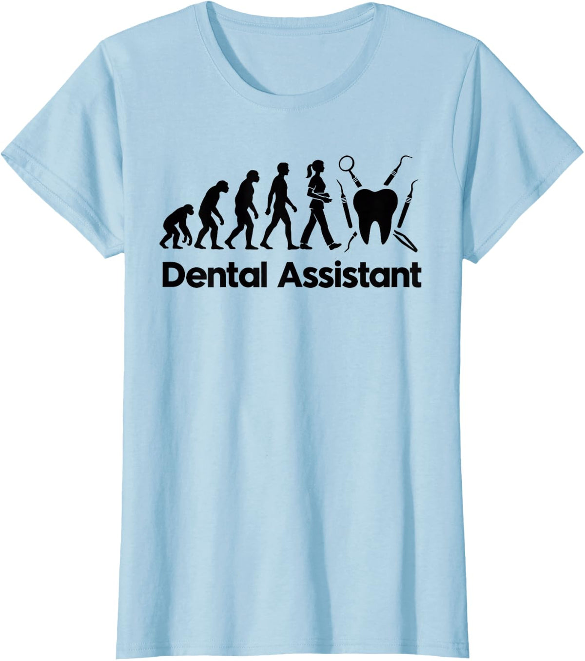 Dental Assistant Evolution Dentist T-Shirt - Baby Blue