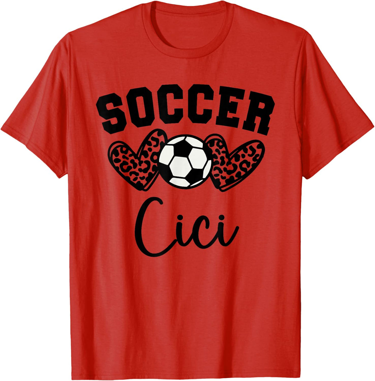 Soccer Cici Matching Family Soccer T-Shirt - Red