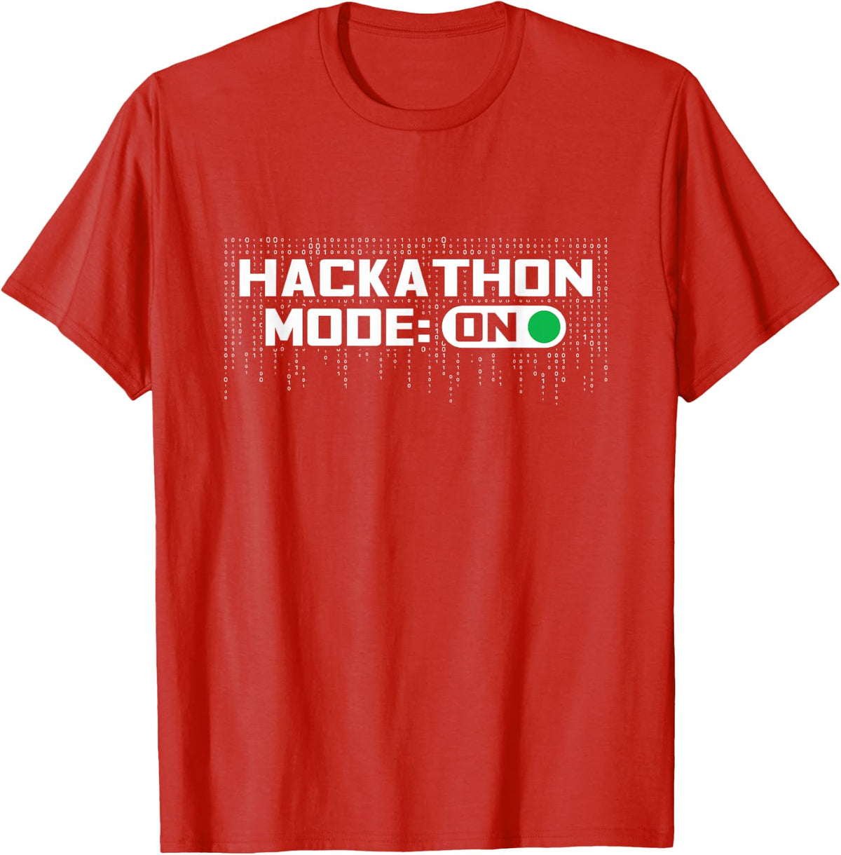 Hackathon Mode: On - Programmer Hackathon Design T-Shirt - Red
