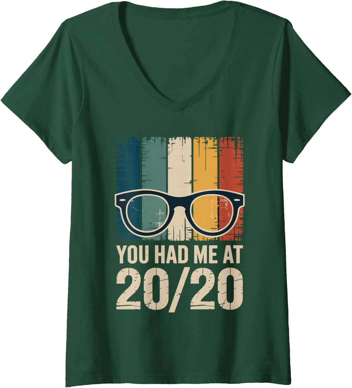 Women's Funny Optometrist V-Neck T-Shirt - Dark Green