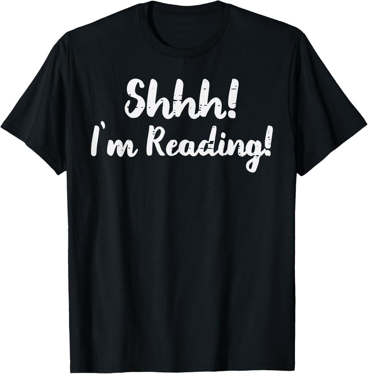 Shhh Im Reading Funny Library Book Lover Librarian Bookworm T-Shirt - Black
