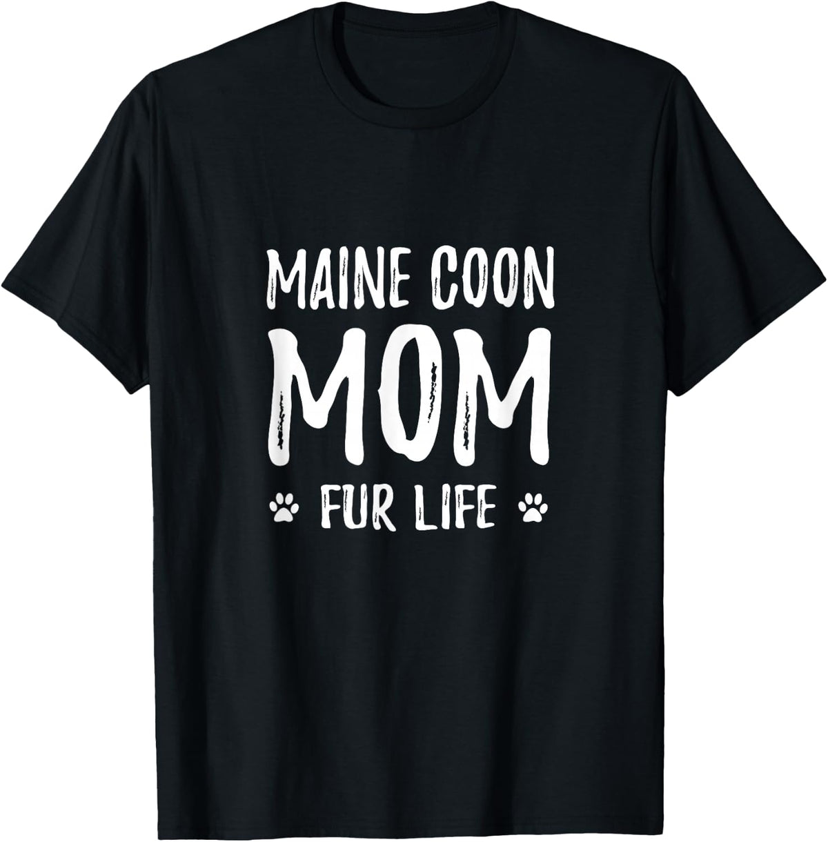 Maine Coon Mom Fur Life T-Shirt for Maine Coon Cat Mom T-Shirt - Black