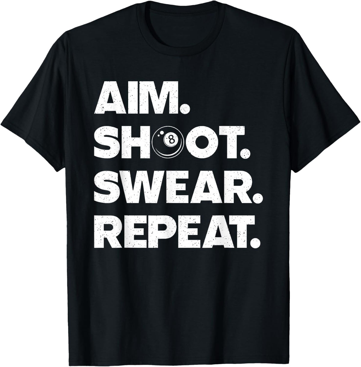 Funny Billiard Art For Men Women Billiard Player Pool Lover T-Shirt - Black