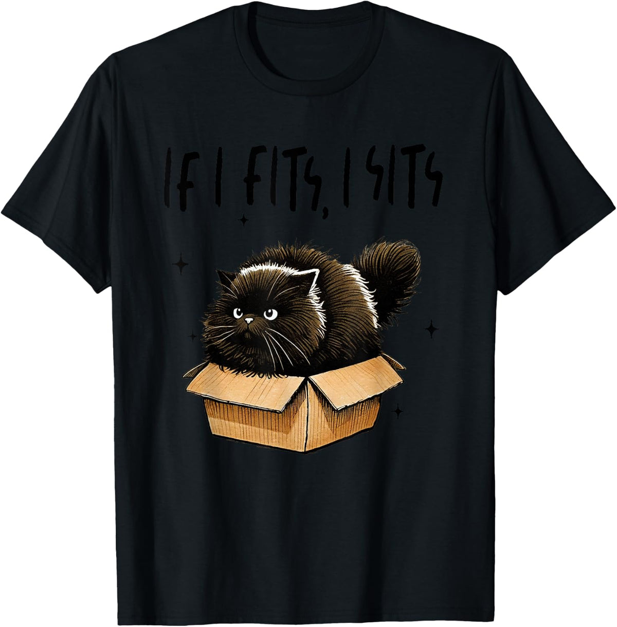 If I fits I sits T-Shirt - Black